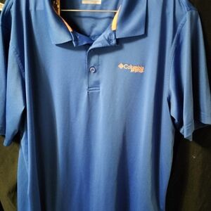 Columbia Men's Vibrant Blue Polo PFG Fishing Golf